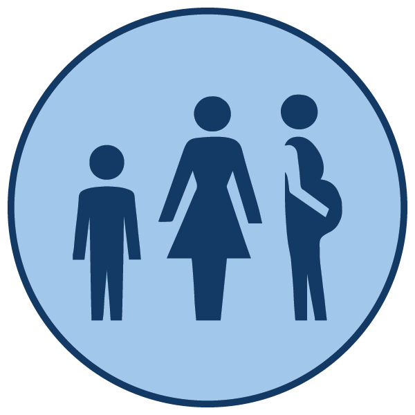 Child, woman, pregnant person