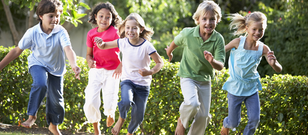 children running