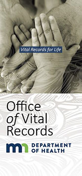 Office of Vital Records logo - young and old hands - Vital Records for Life 