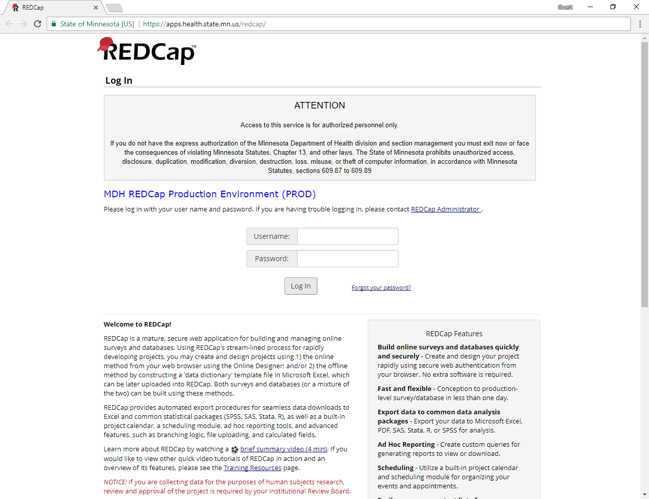 Select To View Larger Image Of REDCap Screen Shot