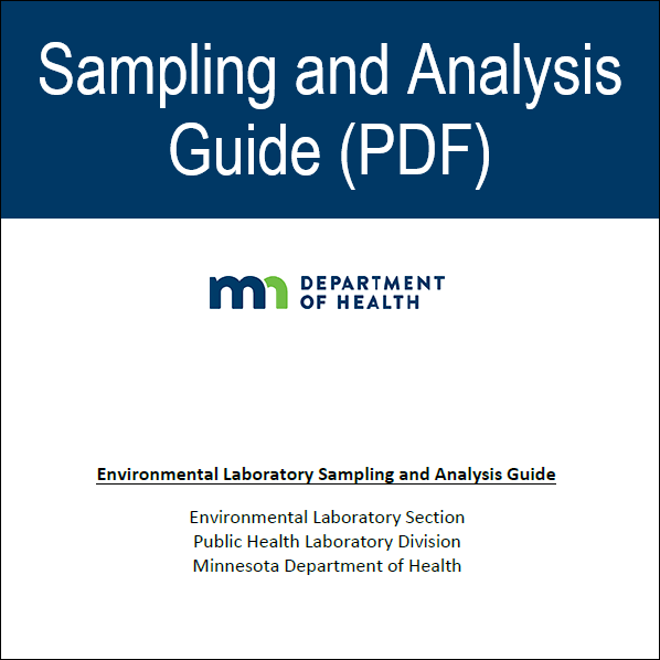 Sampling and Analysis Guide (PDF) banner, with image of guide