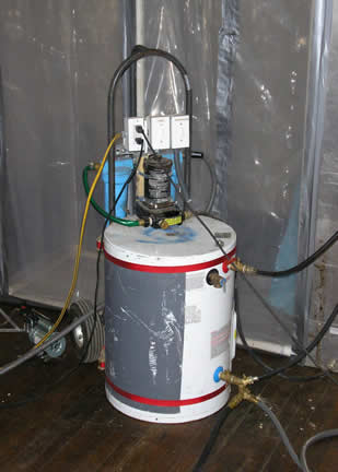 Water Heater with Filters and Sump Unit