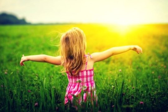 child in field