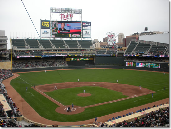 First pitch at Target Field