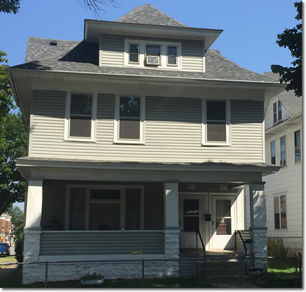 Duplex now on the site of the 1890s ballpark in St. Paul