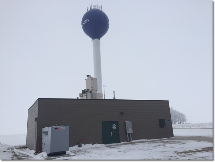 Hartland's water treatment plant and tower