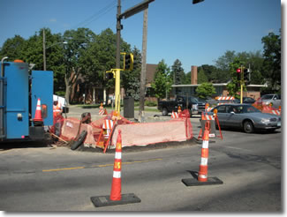 Work on Johnson Street in northeast Minneapolis