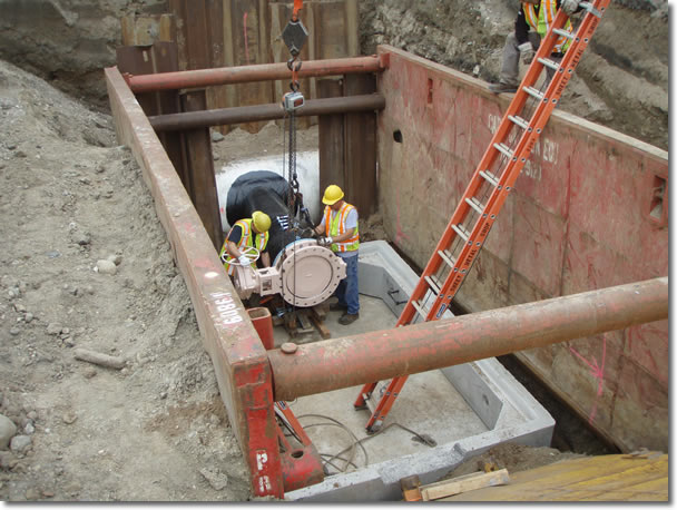 Connecting supply pipe from Minneapolis to New Brighton