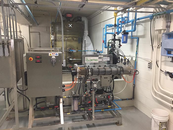 New Ulm's on-line chlorine generator