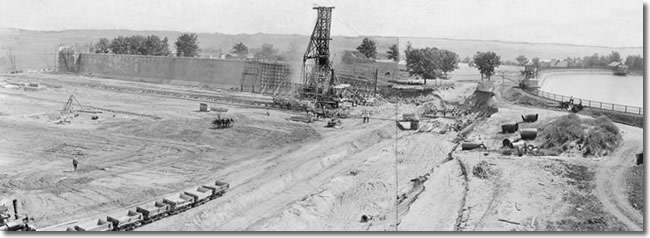 1918 construction on reservoir