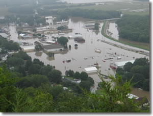 Rushford under water