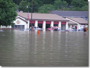 Rushford under water