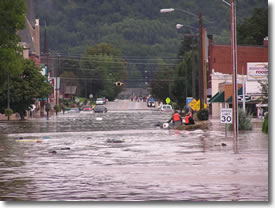 Rushford under water