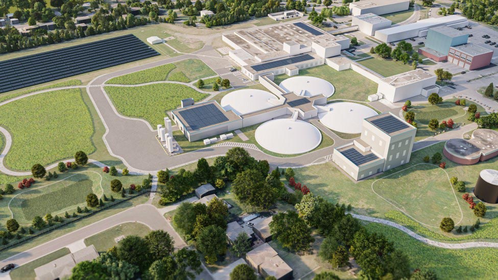 Artist rendering of new clarifiers at St. Paul Regional Water Services