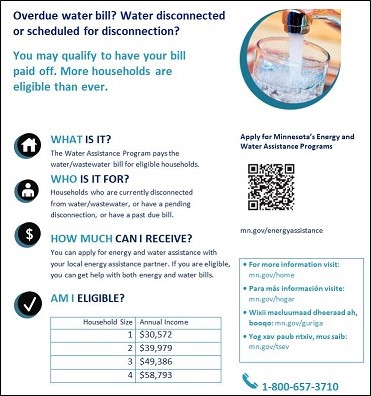 Graphic for water assistance