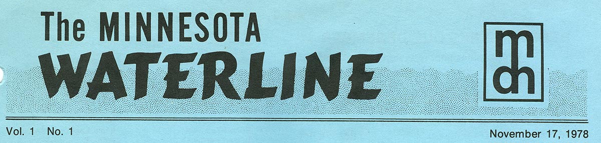 Masthead from the first Waterline, November 17, 1978