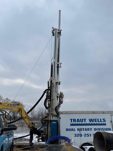 Well 21, being drilled near the site of the permanent plant