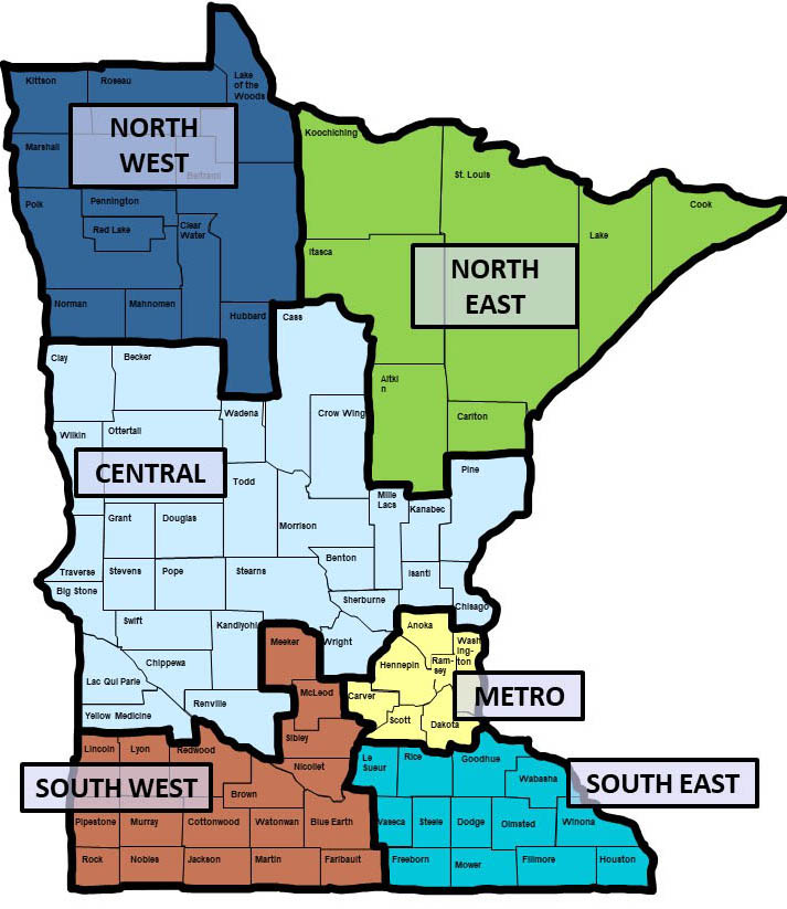 Map of Current COVID19 Community Engagement Contractors MN Dept. of