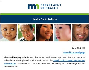 image of health equity bulletin email