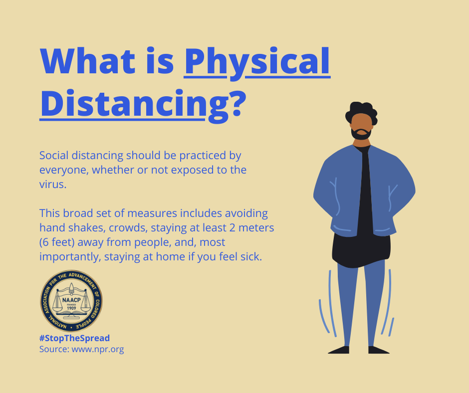 NAACP social media post on physical distancing