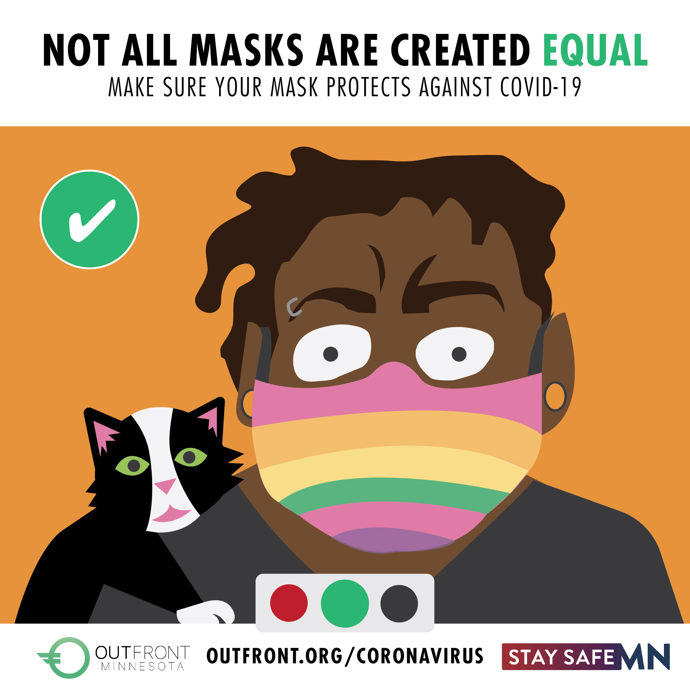 Make sure your mask protects against COVID-19 poster