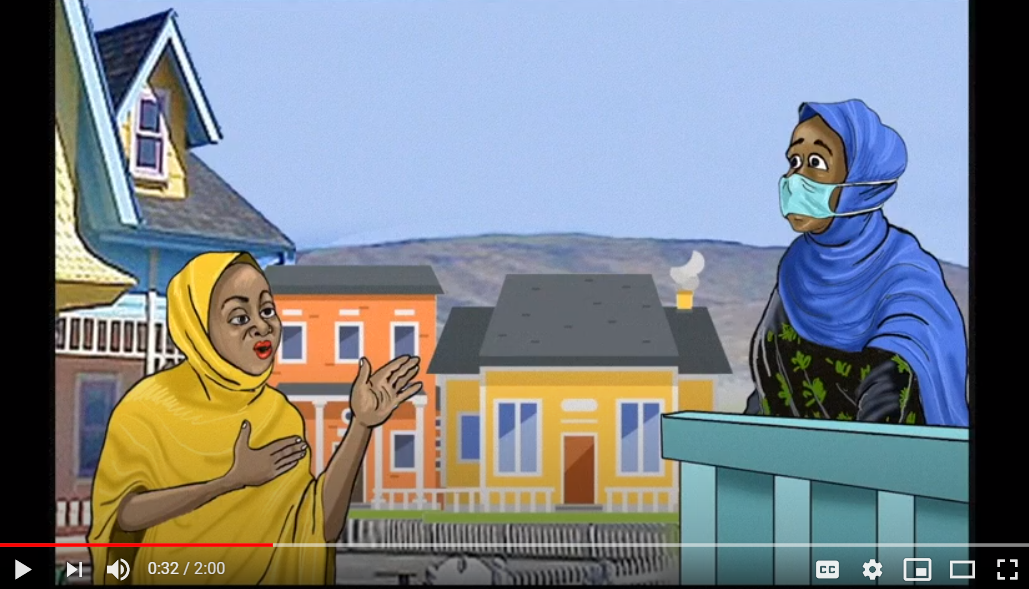 Animated Cartoon in Somali about coronavirus
