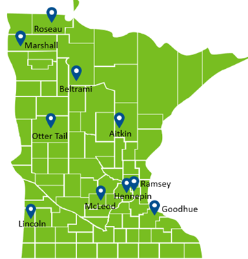 Minnesota map of walkable communities