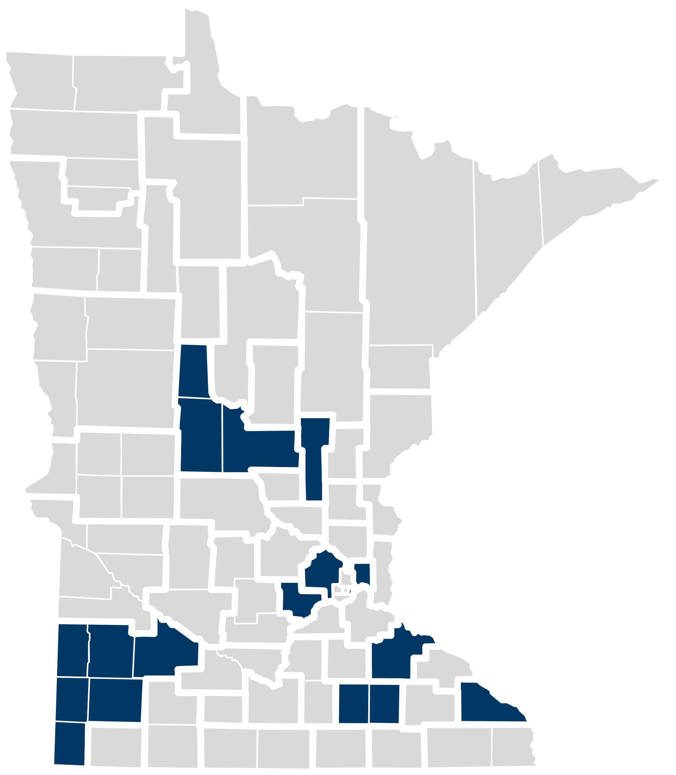 Map of community health boards that have identified this issue as a top priority in their assessment