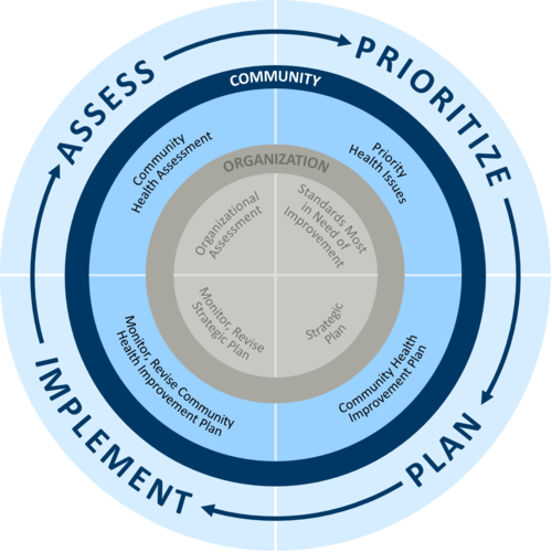 Diagram: Local Public Health Assessment and Planning Cycle