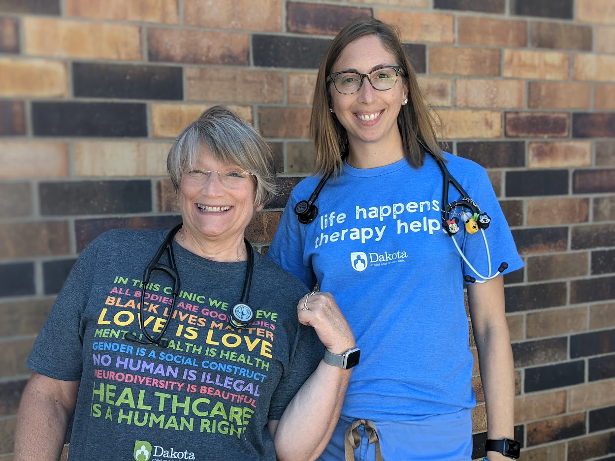 Dakota Child and Family Clinic pediatric nurse practitioners Gretchen Moen and Betsy Madden