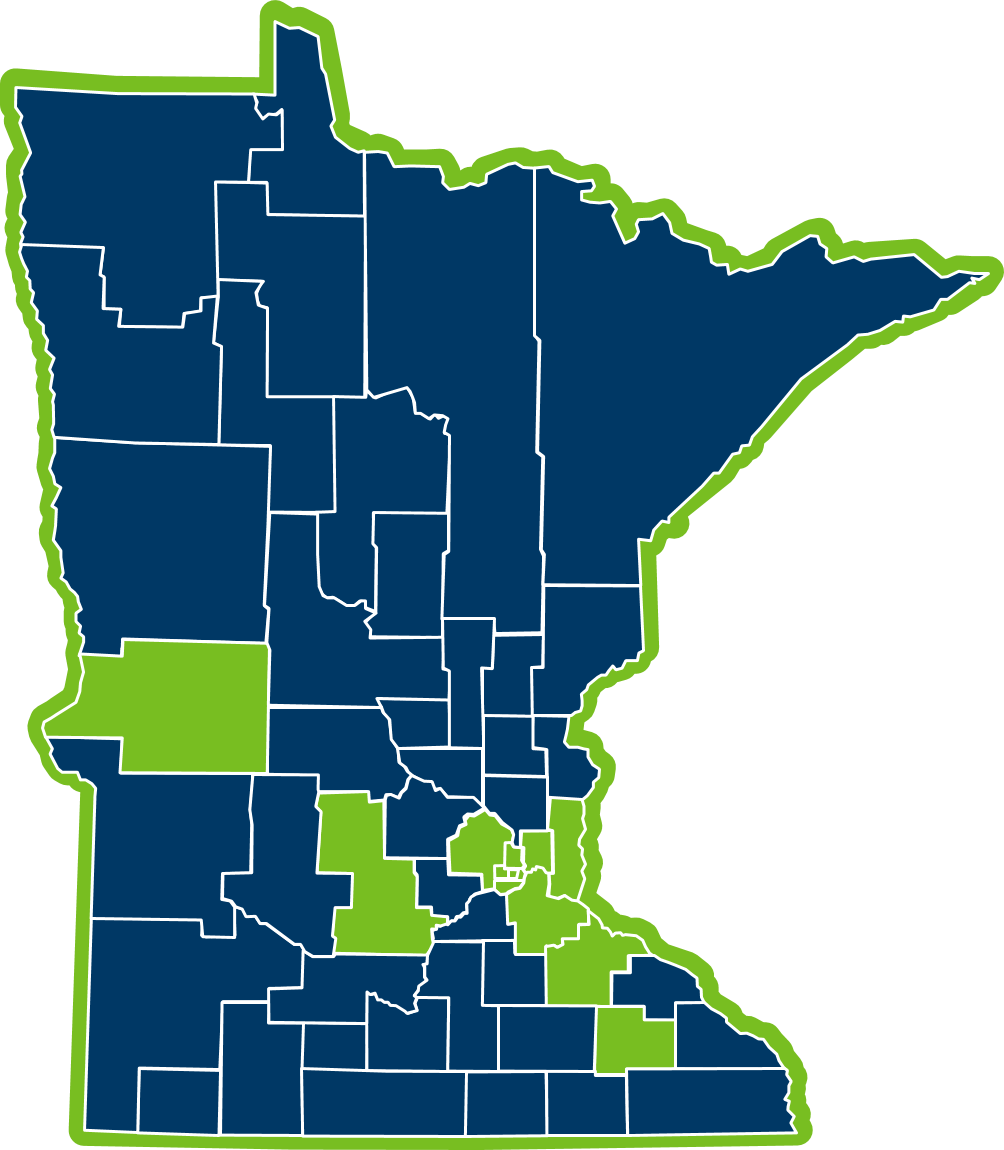 Map of accredited departments