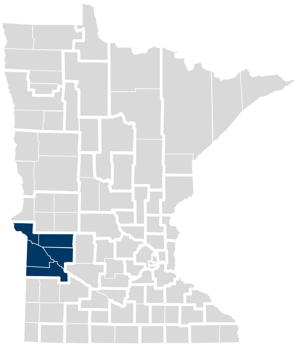 Map of this community health board's location in Minnesota