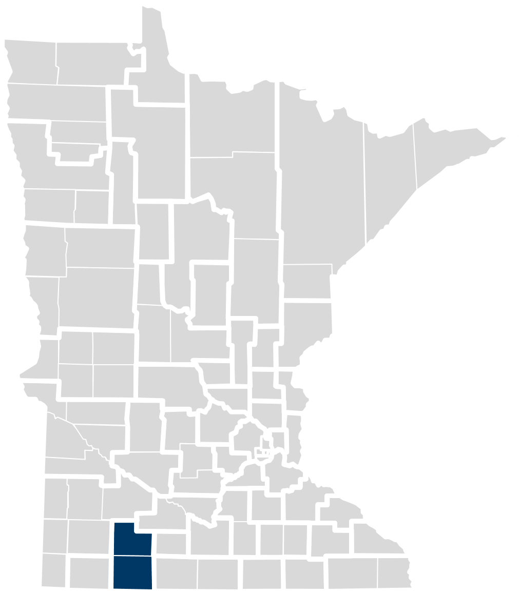 Map of this community health board's location in Minnesota