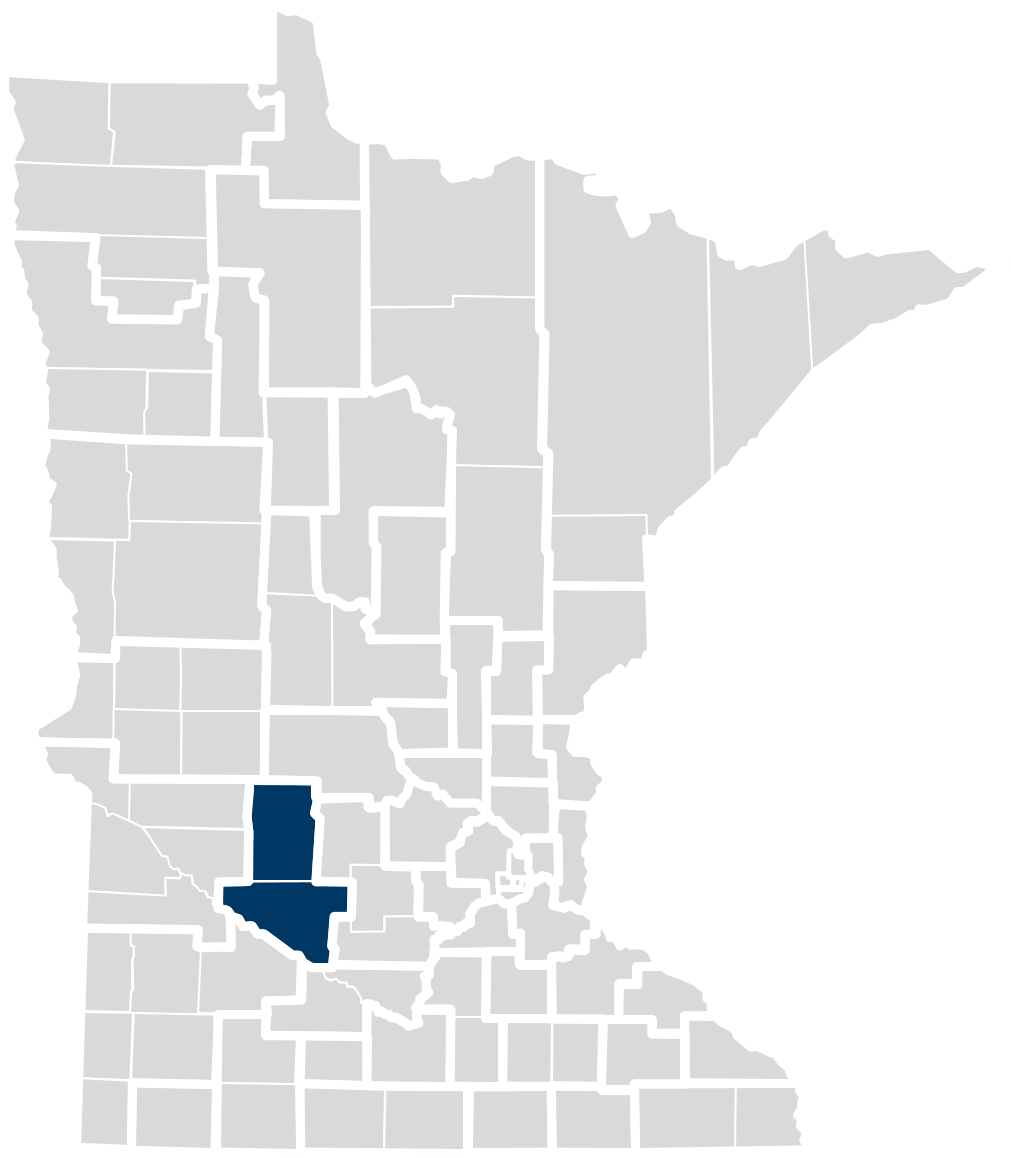 Map of this community health board's location in Minnesota