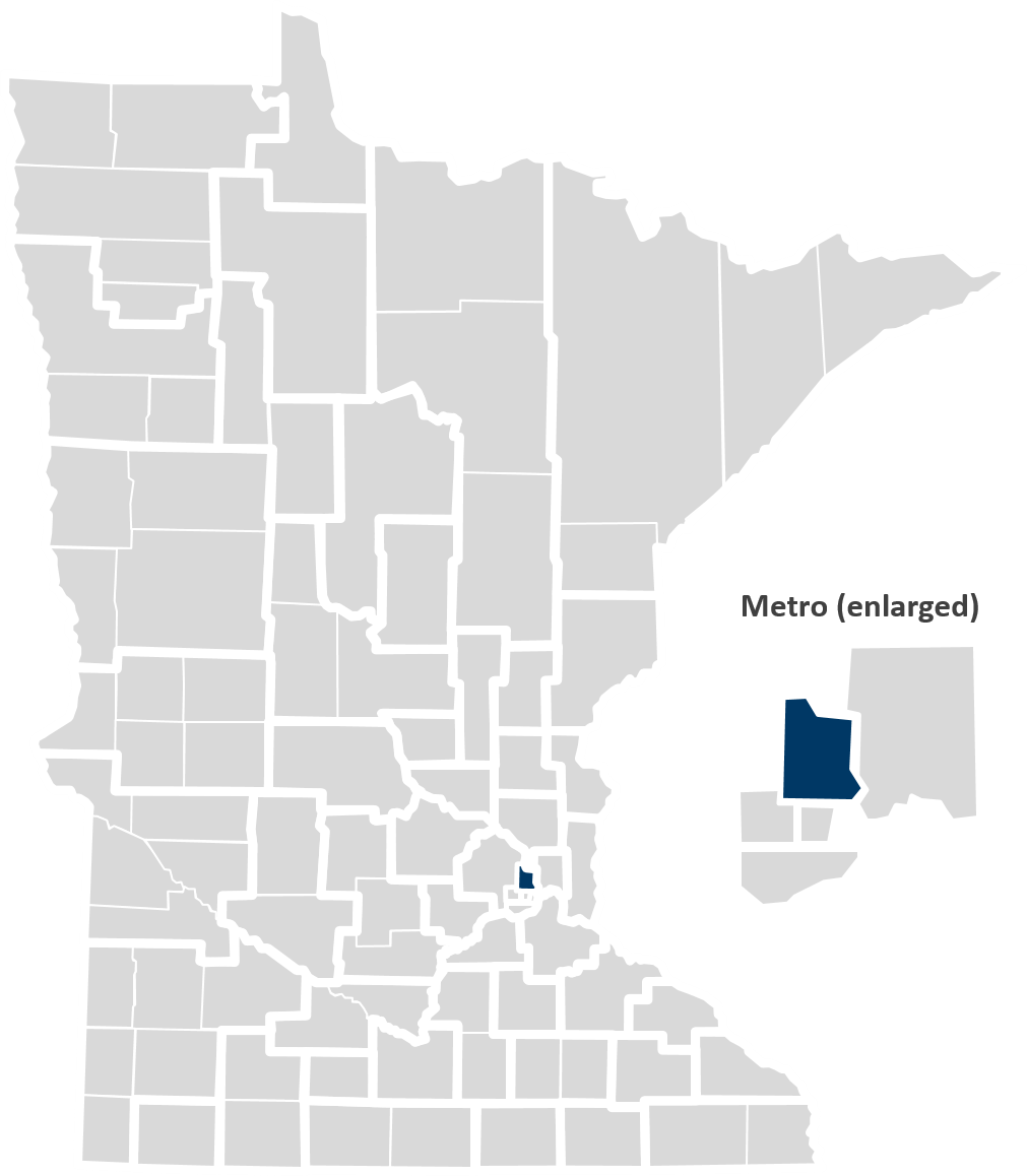 Map of this community health board's location in Minnesota