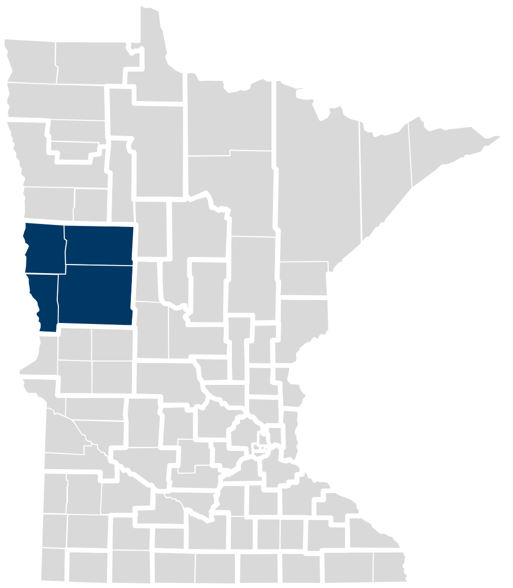 Map of this community health board's location in Minnesota