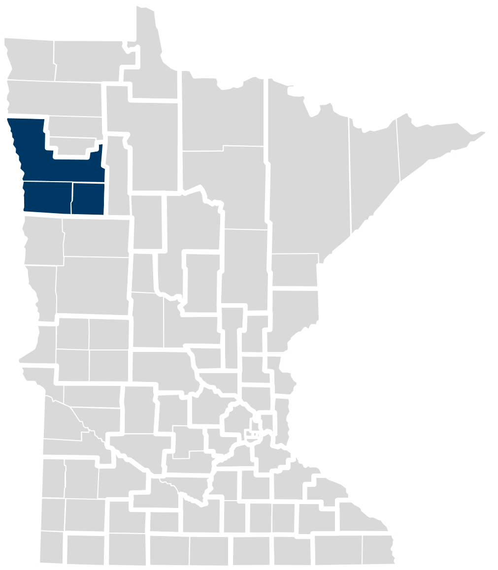 Map of this community health board's location in Minnesota