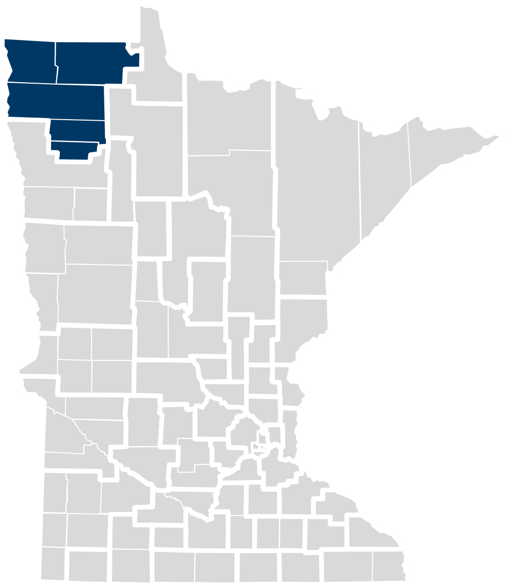 Map of this community health board's location in Minnesota