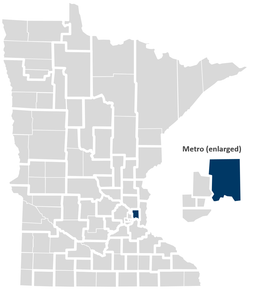 Map of this community health board's location in Minnesota