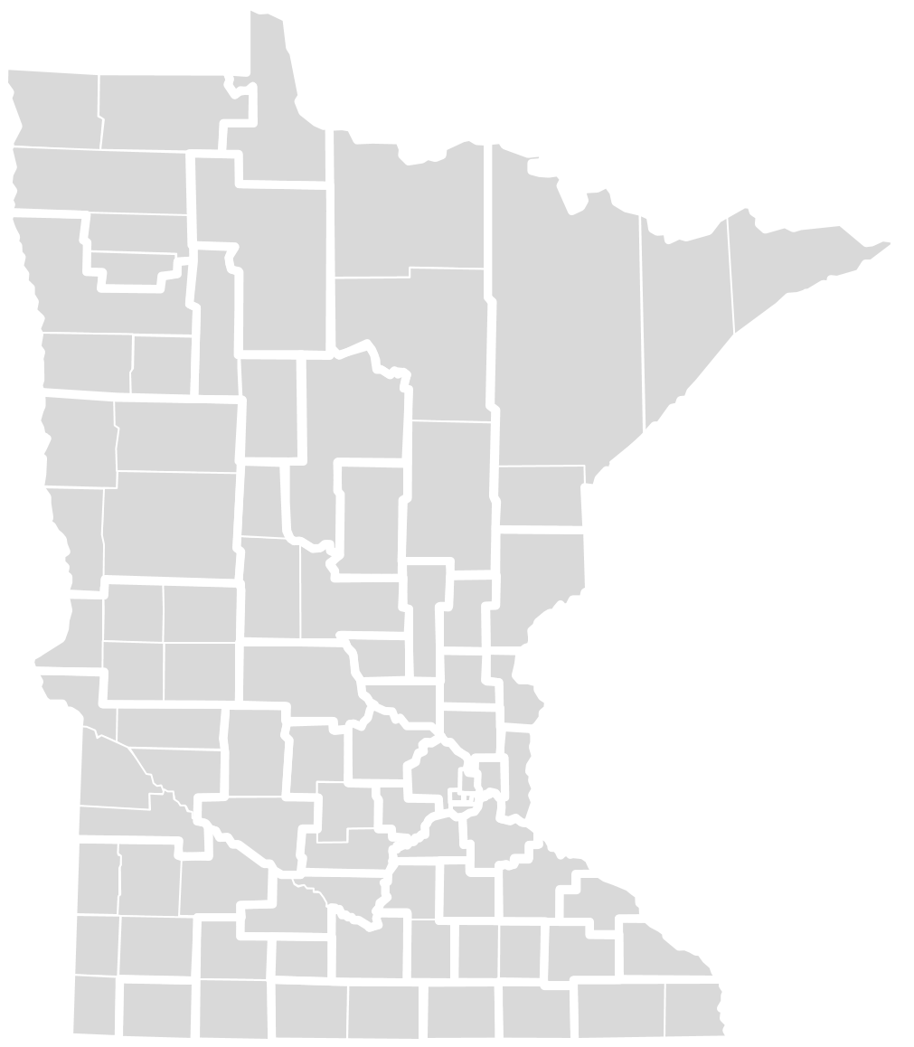 Map of community health boards in Minnesota