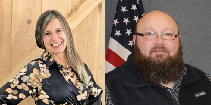 Left: Amy Bowles, Public Health Director and Community Health Services Administrator, Beltrami County. Right: Chris Muller, Emergency Manager and Public Information Officer, Beltrami County. 