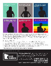 main poster with shadow silhouttes on colorful backgrounds instead of photographed people. 