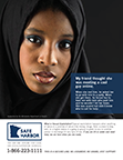 poster with woman wearing a hijab