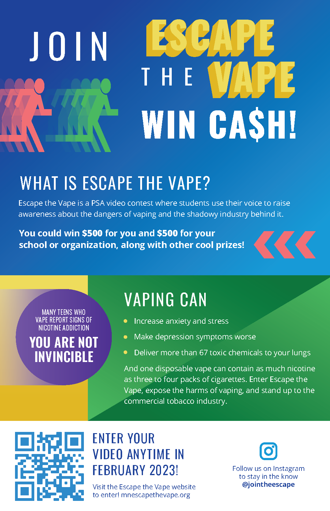 Escape the Vape Video Challenge Promo Poster