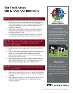 Minnesota Fact Sheet: The Truth About: Milk and Antibiotics 