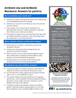 Minnesota Fact Sheet: Antibiotic Use and Antibiotic Resistance: Answers for Patients