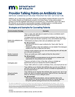 Provider Talking Points on Antibiotic Use (PDF)