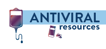 Antiviral Resources: medication bottle and IV bag icons