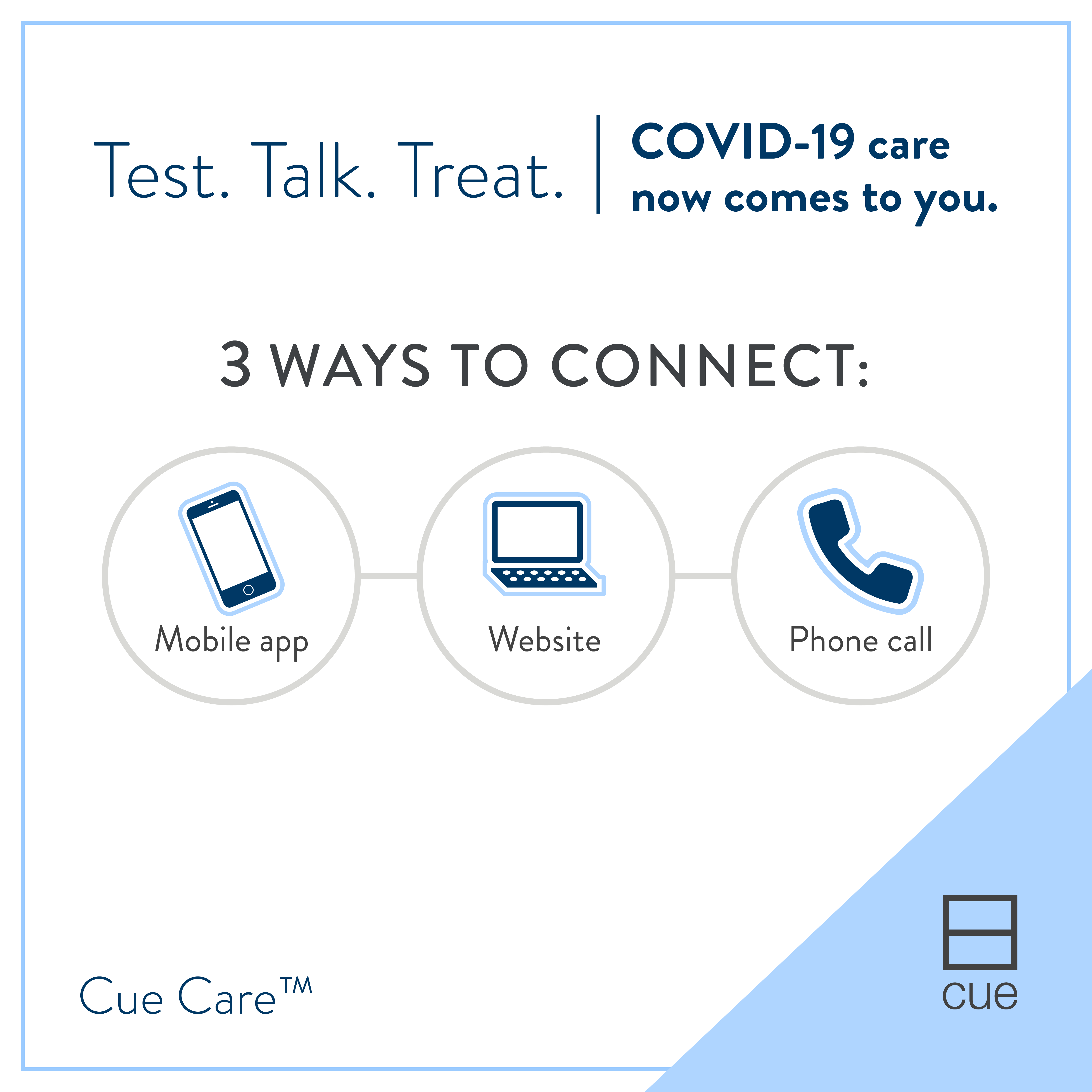 Social: Test. Talk. Treat. COVID-19 care now comes to you