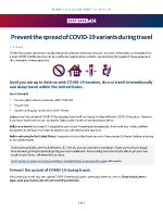 Prevent the spread of COVID-19 variants during travel